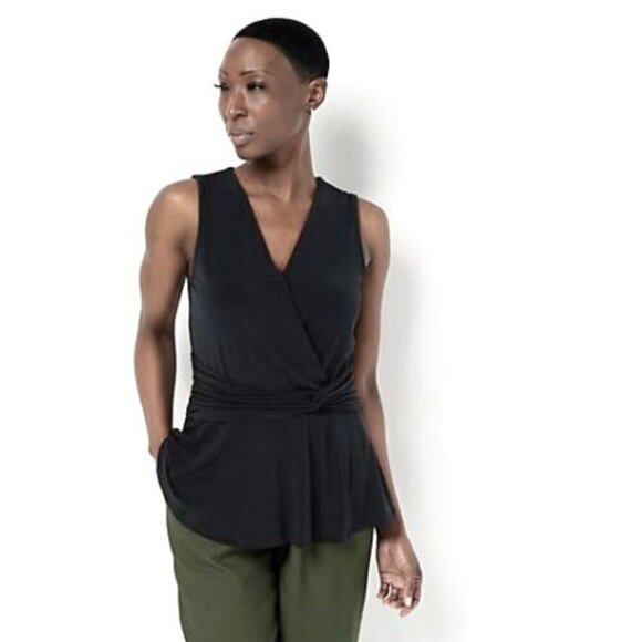Jason Wu Sleeveless Peplum City Knit Tank Top. Black. Size XXS - Picture 1 of 12